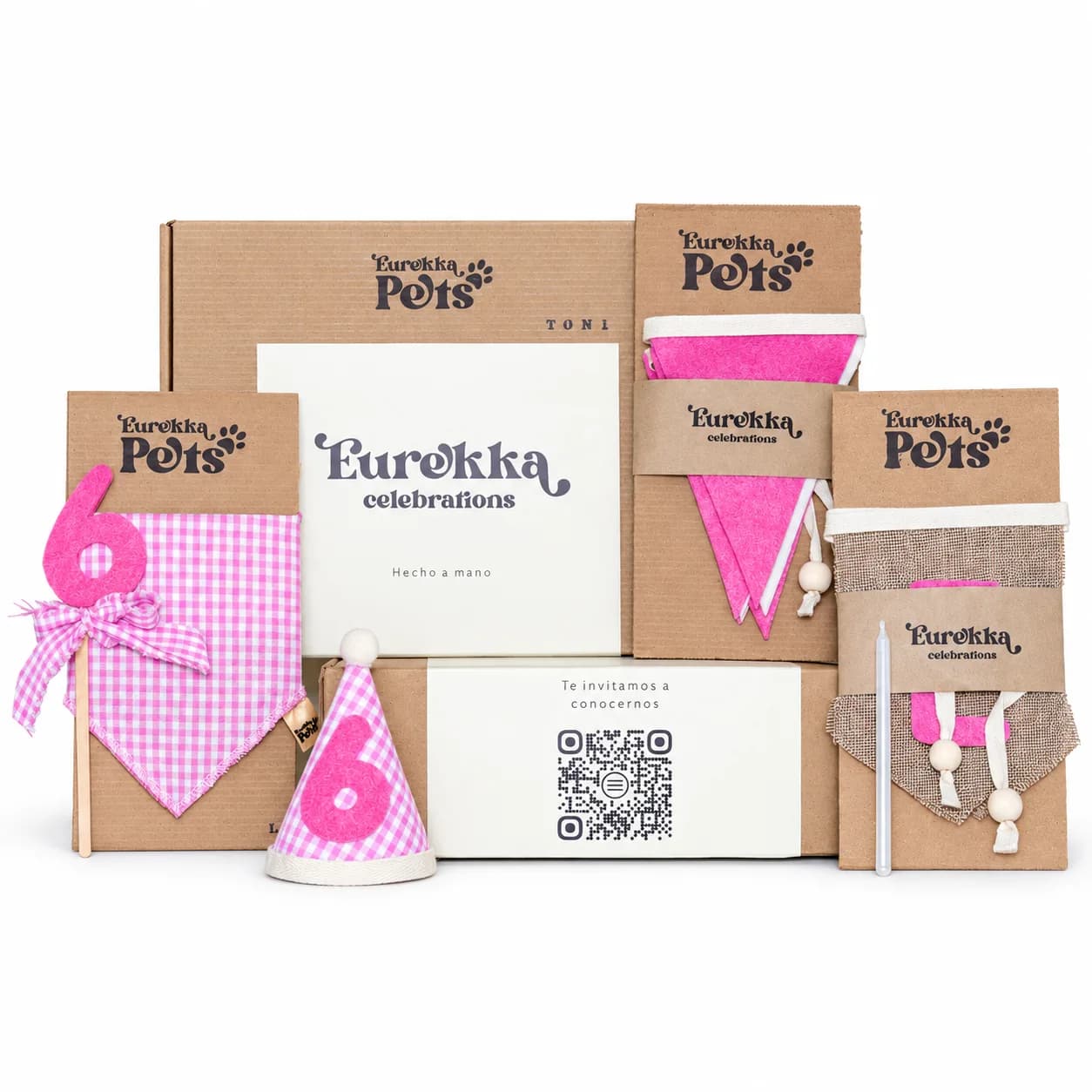 Kit Eurekka Pets empaque rosa